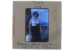 Slide 35mm photo vintage Kodak 1950s beautiful woman w/ camera Colorado A621