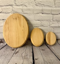 Unfinished Wood Oval Plaque 3 Piece Variety Pack for Crafts DIY Projects Crafts