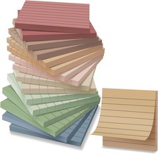  16 Pack Lined Sticky Notes 3x3 in Ruled Stickies Super inches, Vintage
