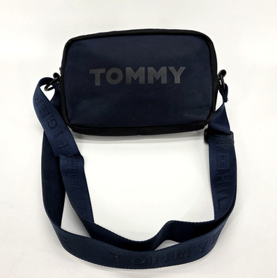 Tommy Hilfiger Camera Bag Crossbody Jordana II Waist Belt Blue Black Spellout