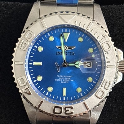 Invicta Pro Diver 29945 Blue Mens Watch On SS Oyster Bracelet