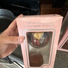 Barbie 1997 Holiday Barbie Christmas 4" Round Decoupage Ornament w/ Wooden Stand — photo 10