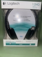 Logitech H340 USB PC Headset w/Noise Cancelling Microphone New In Open Box