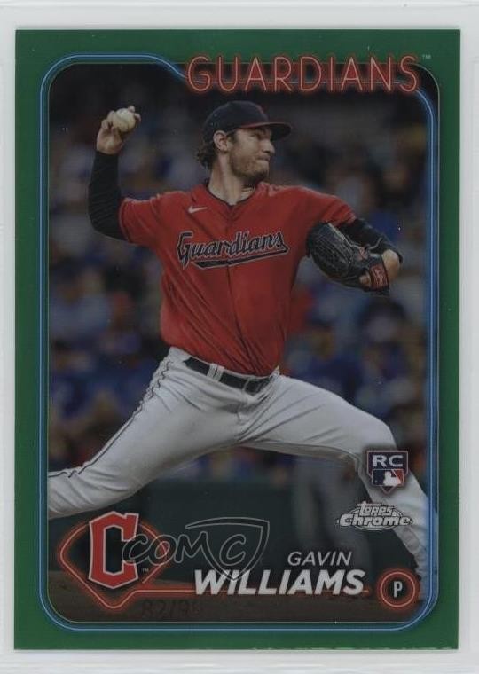 2024 Topps Chrome Green Refractor 82/99 Gavin Williams #15 h2j