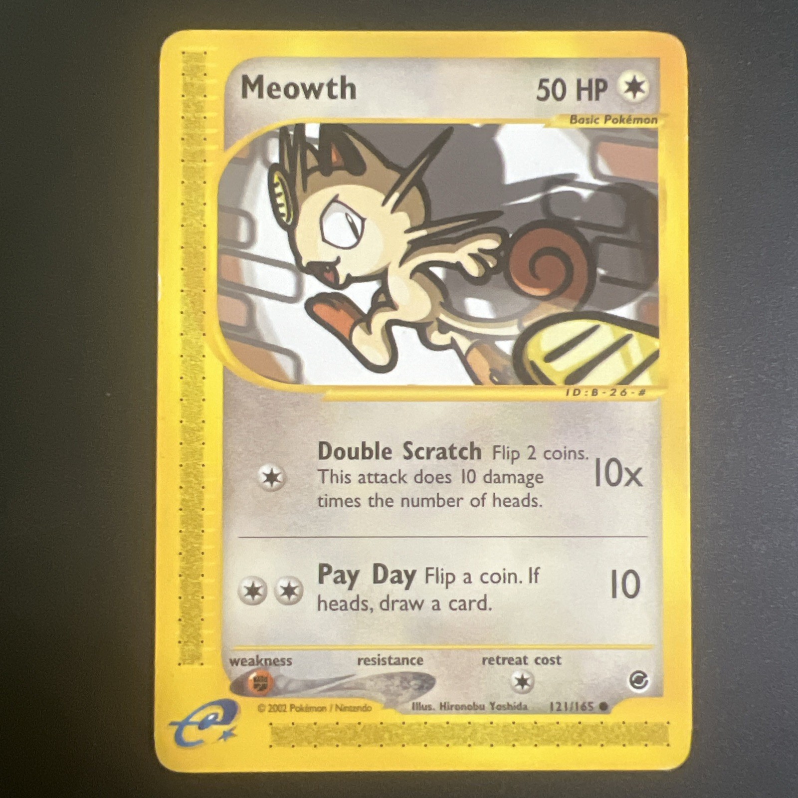 Meowth 121/165 Pokemon Card TCG Expedition Base Set Regular