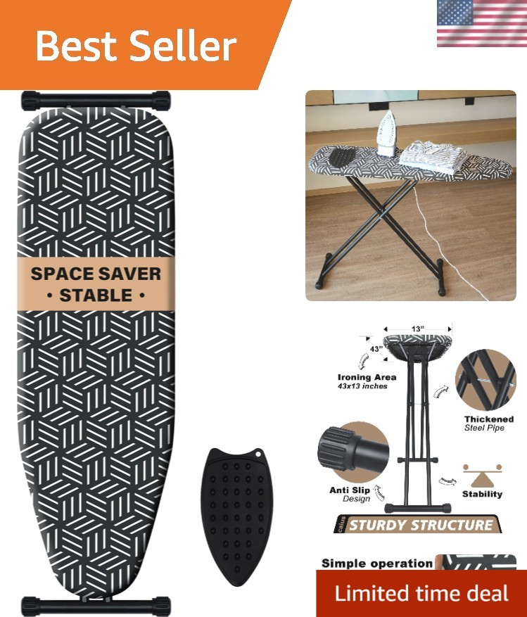 Ironing Board Space Saver Full Size Extra Wide Heavy Duty Pa