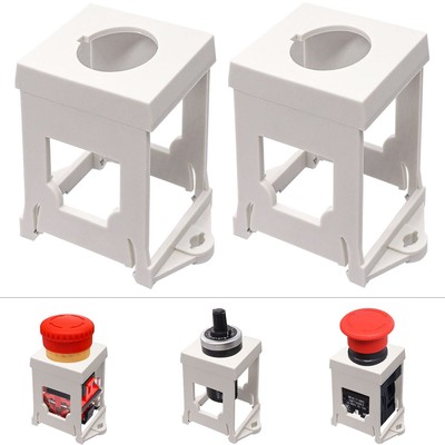 2pcs Push Button Switch DIN Rail Mounting Bracket for Pushbuttons 22mm Diamet...