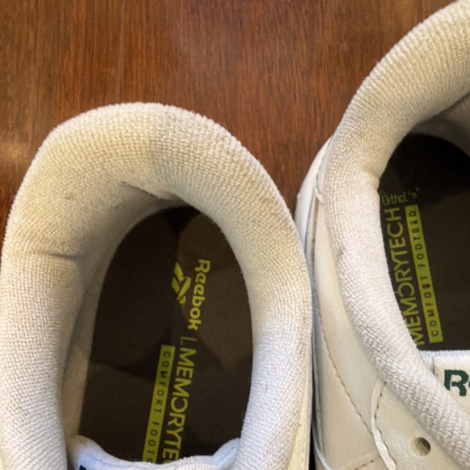 Reebok Classic MemoryTech White Leather Low Top Men's Sneakers Athletic Shoes thumbnail 3