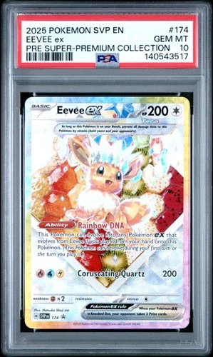 2025 POKEMON SVP EN-SV BLACK STAR PROMO #174 EEVEE EX PSA 10