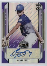 2021 Leaf Metal Draft Purple Rainbow 18/25 Chase Petty #BA-CP1 Auto 0ko