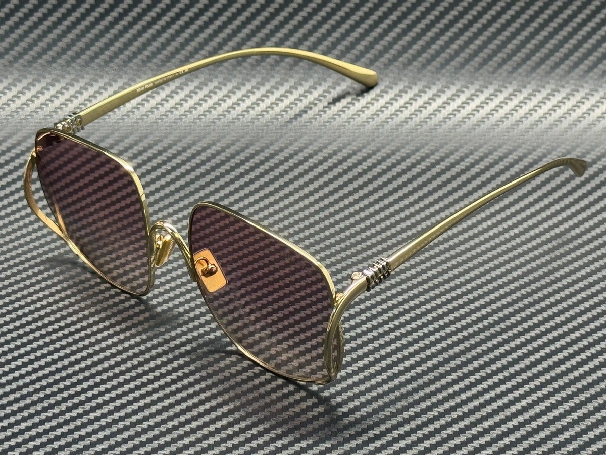 MIU MIU MU A57S 5AK40S Gold Violet Brown Gradient Women display picture 3