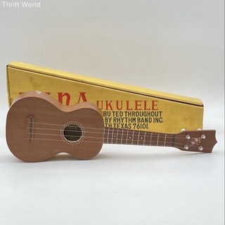 Vintage Luna No. 350 Soprano Ukulele Made in Japan Mahogany Finish 4 String IOB
