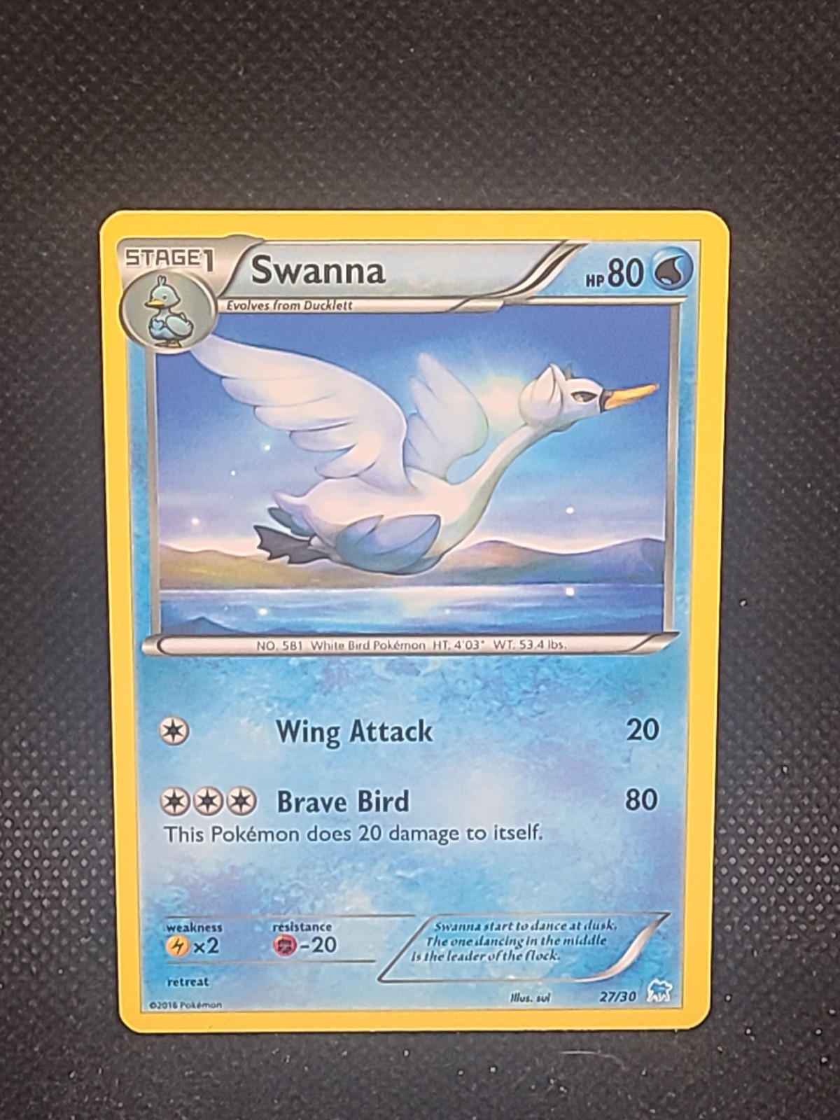 Swanna (27) Pokemon XY Trainer Kit: Pikachu Libre & Suicune #27/30 MP