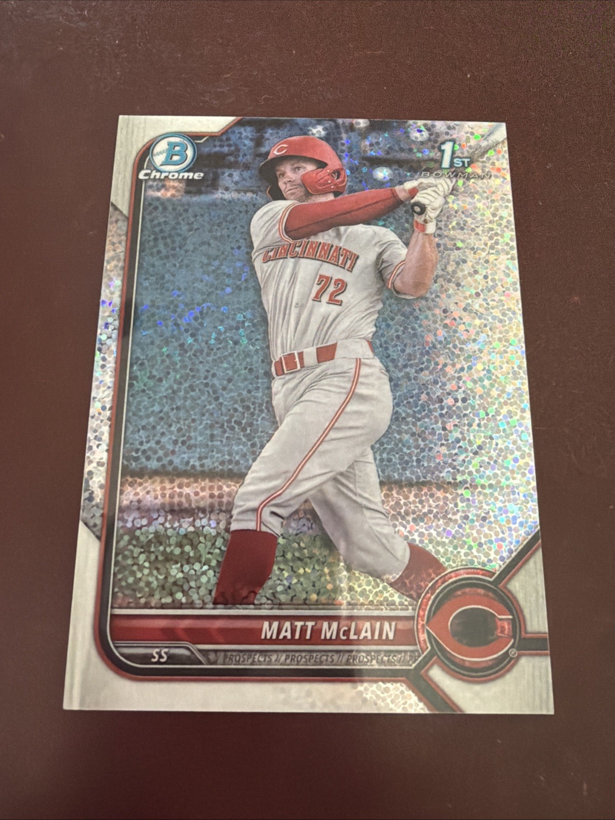 2022 Bowman Chrome - Prospects Matt McLain #BCP-245 Speckle Refractor /299 (RC)