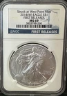 2014(W) Silver American Eagle 1oz Coin NGC MS-69 First Releases