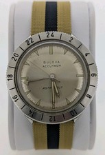 Bulova Accutron - Astronaut 214 Runs Great Tuning Fork GMT Extra Straps