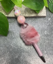 Handmade Acrylic Rhinestone Beads Black Ink Fluffy Pen New Free Ship C1160