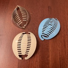 Lot Of 3 vintage 80s banana Clip hair clincher comb WINGS 6 BIG SIZE