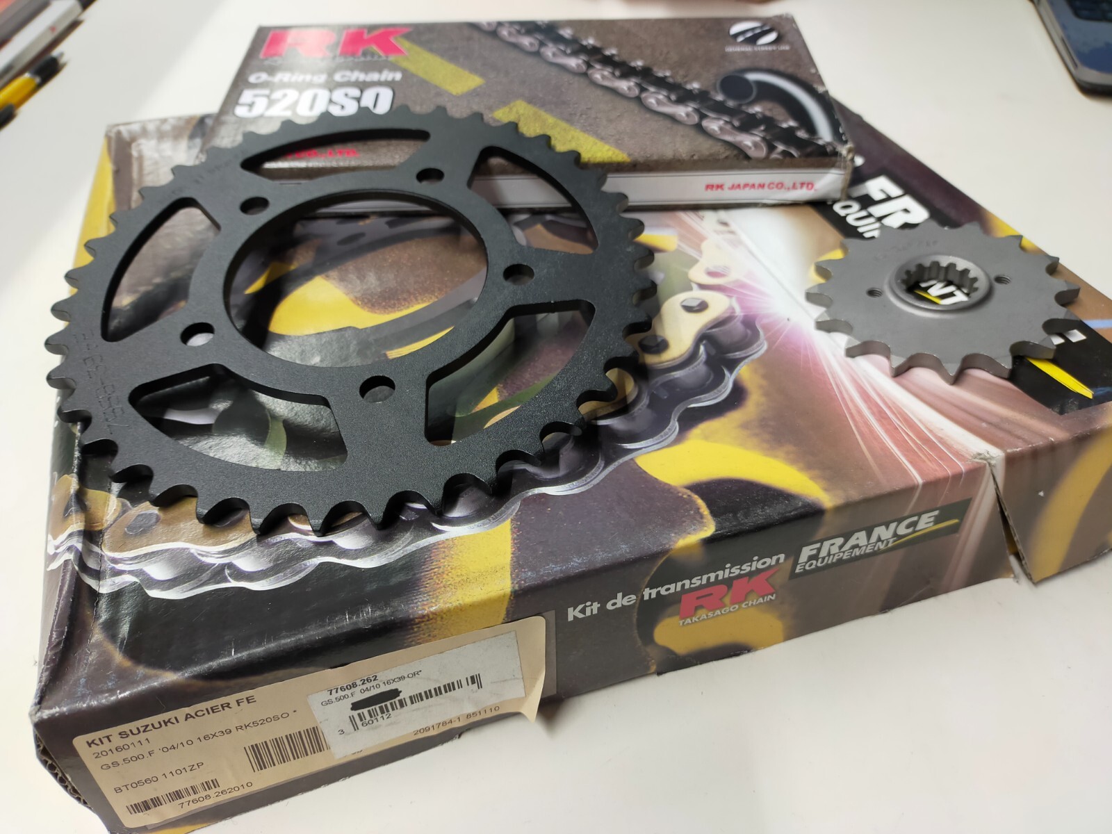 Kit chaine Suzuki GS 500 F France Equipement ultra renforcé à joints toriques O-Ring