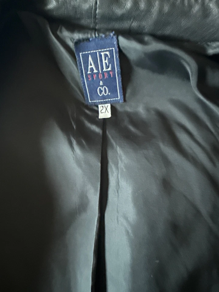 ДОПОЛНЕНИЕ ELLE ЧЕРНЫЙ МЯГКОЙ КОЖИ КУРТКА SZ-2XL - Изображение 3 из 4