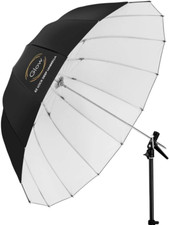 Easy Lock Medium Deep White Fiberglass Umbrella 41" 