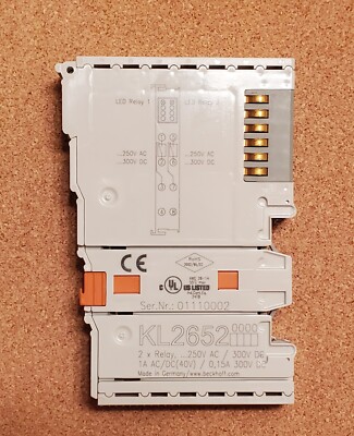BECKHOFF KL2652 Module Dual Relay with LED Indication 