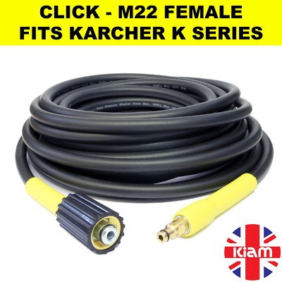 20m Karcher K Serie Hochdruckreinigerschlauch Klickauslöser M22 K2 K3 K4 K5 K7