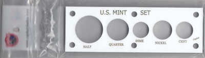 Capital Holder Capsule For US Mint Set White Cent Nickel Dime Quarter Half 2x6
