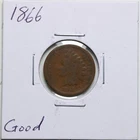1866 1C Indian Head Cent in Good Condition #2341