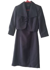 Tahari Arthur S Levine Women's Navy Dress Suit Set  Size 2