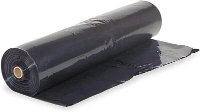 FARM PLASTIC SUPPLY Poly Cover - 6 Mil Black Plastic Sheeting