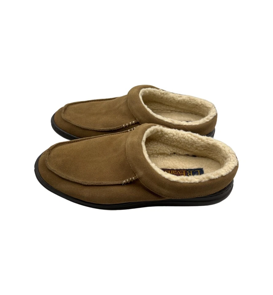 Zapatilla LB Evans Edmonton Para Hombres Tostada Talla 10M Sherpa Forrada Suela de Goma Sin Cordones Foto 2 de 4