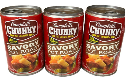 Campbell's Chunky Savory Pot Roast Soup 18.8 oz (3 Pack)
