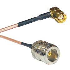 RG316 RP-SMA MALE ANGLE to N FEMALE RF Cable Rapid-SHIP LOT
