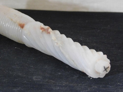 Chinese Qing Dy Hand Carved White Jade Stone Sceptor - Picture 8 of 12