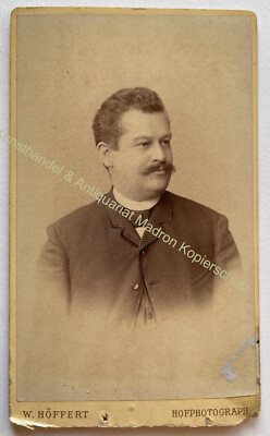 orig. CDV Foto Fotografie Herr Mann um 1880 Groitzsch Leipzig Schmidt Metallware