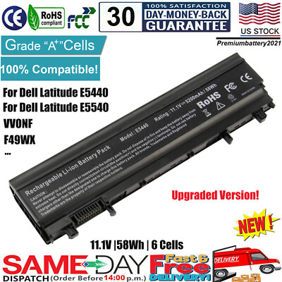  58Wh Laptop Battery For Dell Latitude E5440 E5540 Type VV0NF WGCW6 451-BBIE NEW