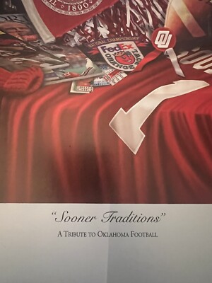Oklahoma Sooners Large Football Traditions print Boomer Sooner