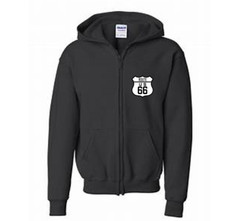 US Route 66 Hoodie Historic Highway Will Rogers Main Full Zip Hooded Sweatshirt