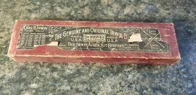 Vintage 1924 Irwin ''The Genuine and Original Irwin Bits'' No. 21 IOB