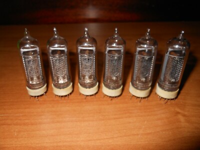 6 pcs  IN-14 / ИН-14 Nixie tubes for clock kit . Used, tested, all perfect !