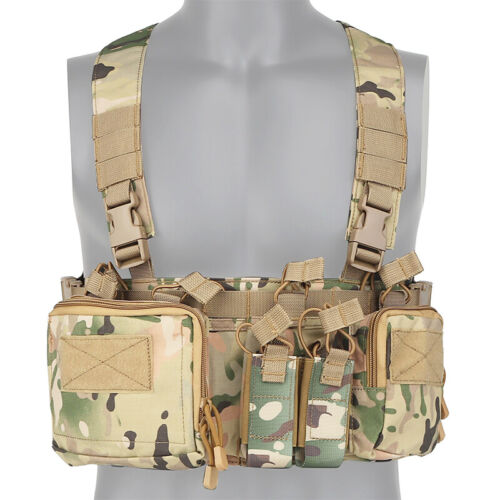WoSporT Tactical Chest Rig Tool Vest Tactical Vest w/ Mag Pouch Military Gear MC - Picture 18 of 25