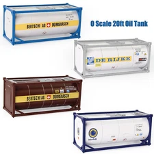 1pc O Scale 1:48 20ft Oil Tank Containers  Shipping Freight Cars Model Railway
