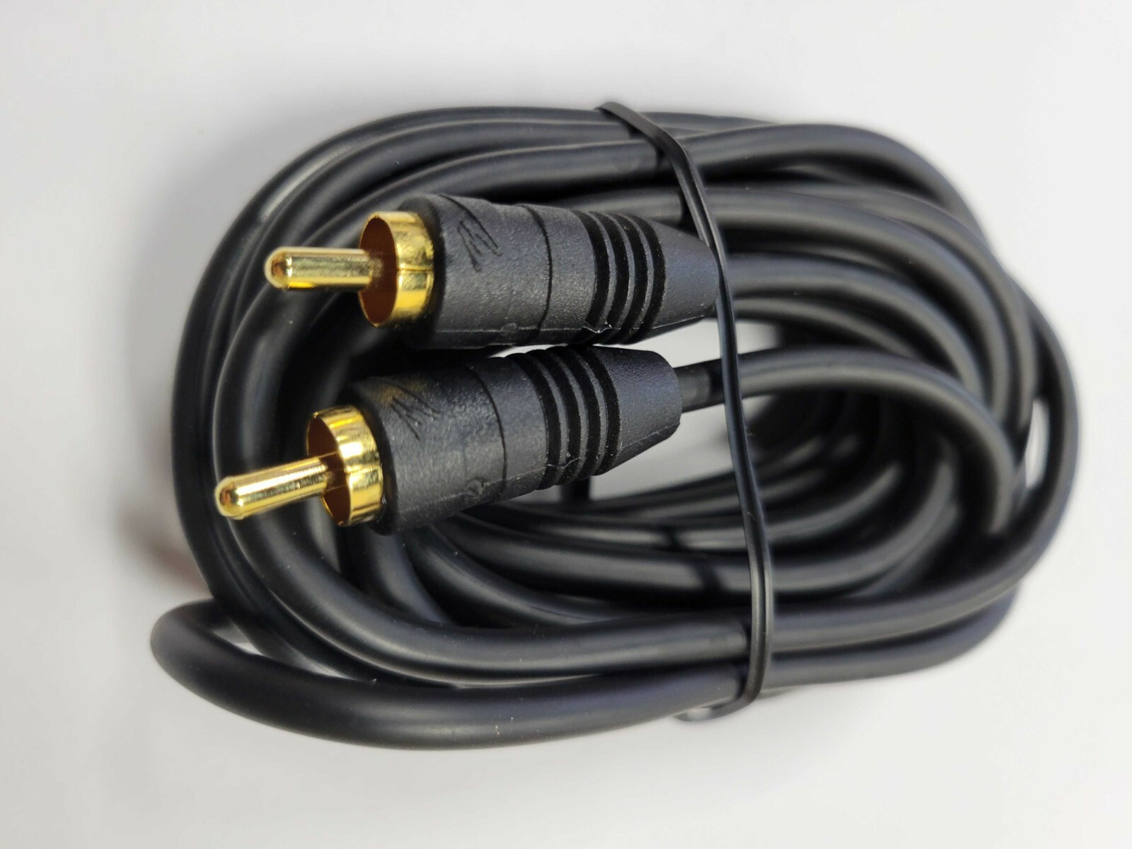 13' Subwoofer Cable Mono Audio Home Theater Wire Black Gold Platted