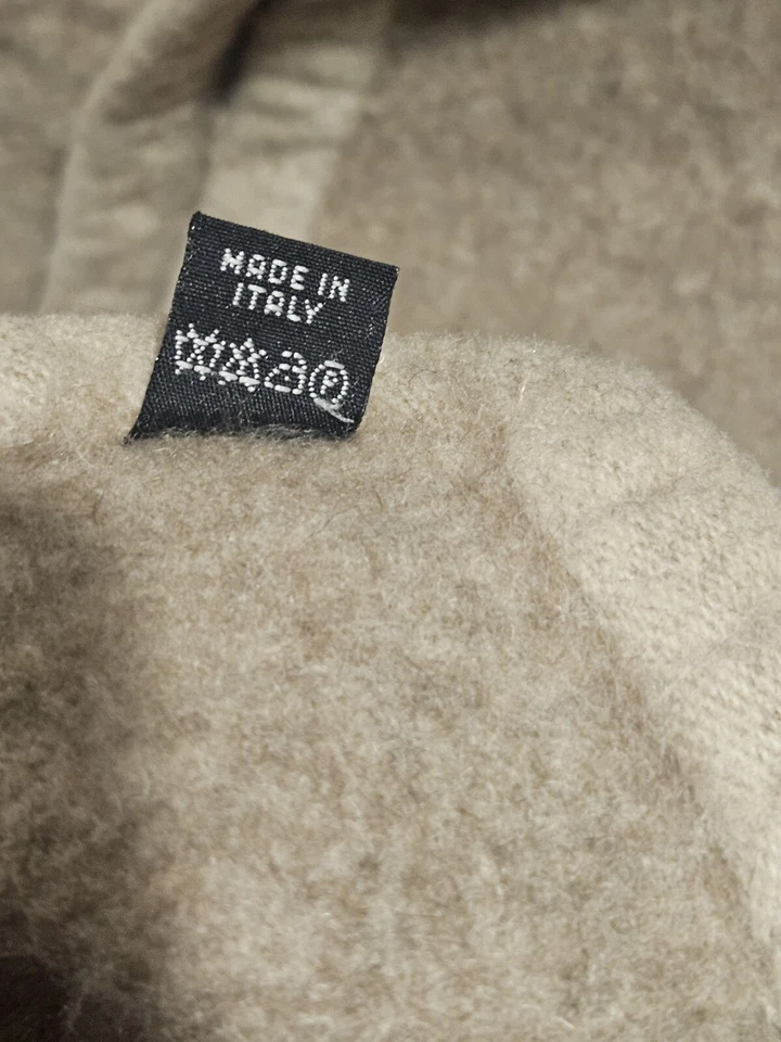 Manta/tiro de cachemir marrón emblema Lincoln 41" x 45,5" Foto 3 de 4