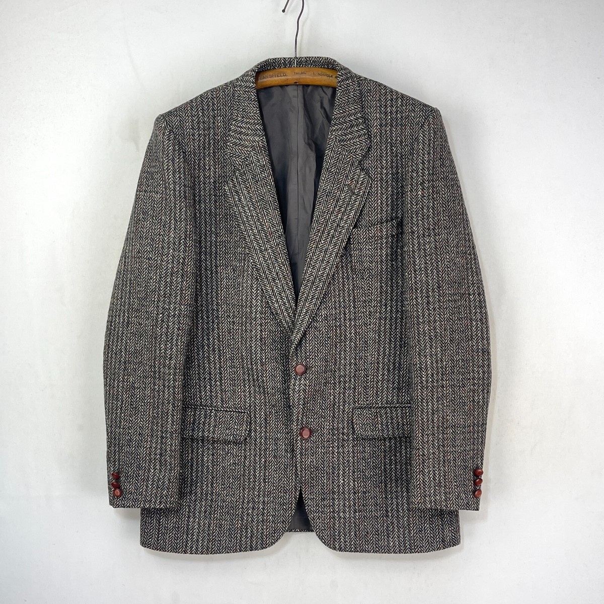 Proper Cloth Mens Tweed Herringbone Blazer Dunn Co Harris