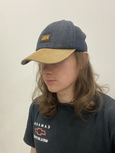 Double Rl Ralph Lauren Selvedge Denim Southwest Trucker Cap RRL Long R Mesh - Picture 3 of 14