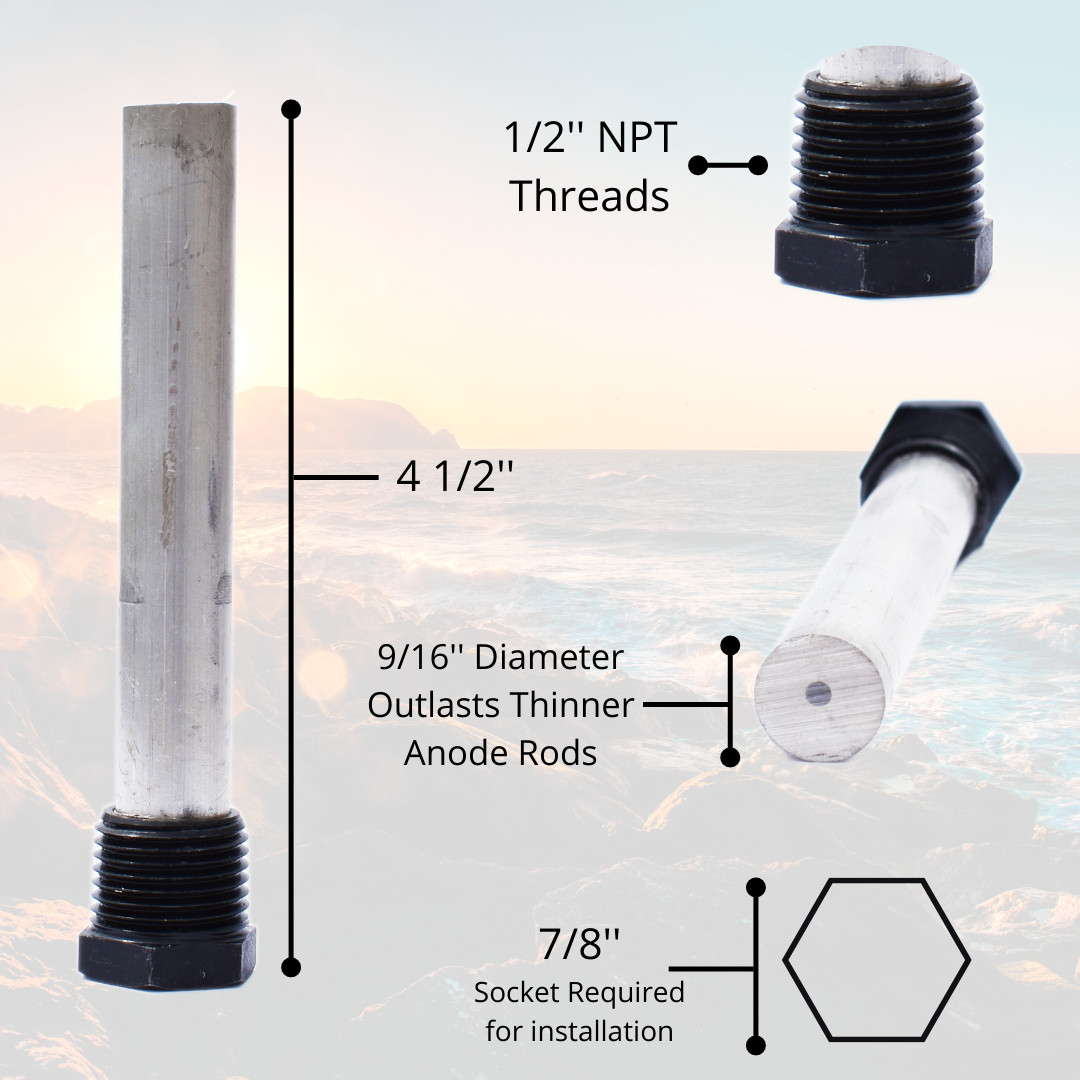 RV Water Heater Magnesium Anode Rod Compatible with Atwood Heaters 11553  4.5” - Juicy Lucy's Steakhouse