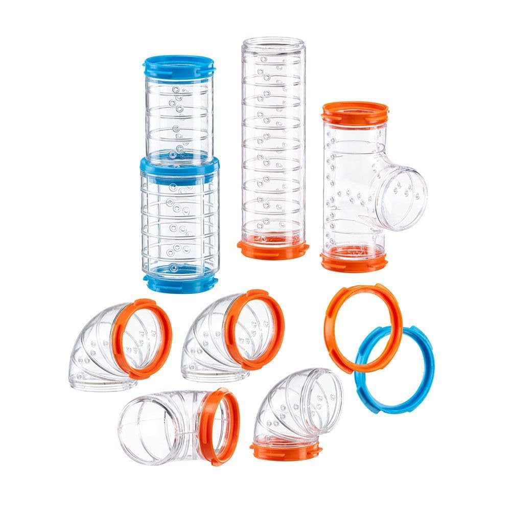 Tubes pour cage de hamster anti-évasion avec système de ventilation - Lot de 9