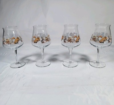 450 North Brewing Co TEKU Beer Glass Set of 4 Craft Brewery Tiger Indiana Rare